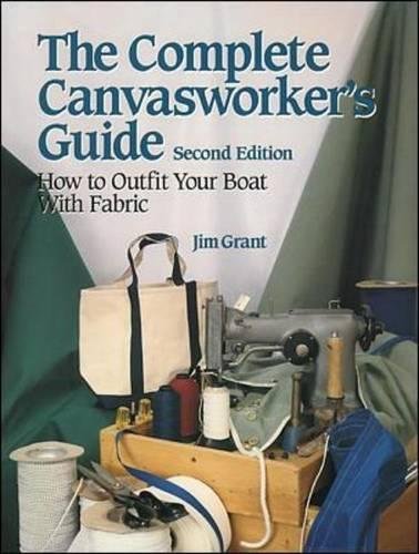 Book cover: "The Complete Canvasworker's Guide" with sewing tools and fabric.