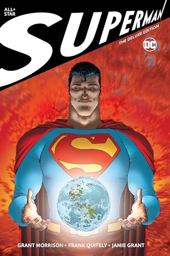 Superman holds a glowing Earth in his hands on book cover.