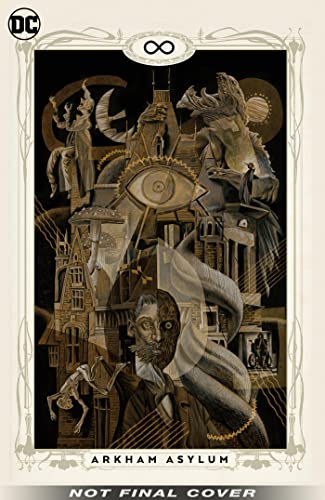 Cover of “Batman: Arkham Asylum” graphic novel, featuring a gothic asylum illustration.