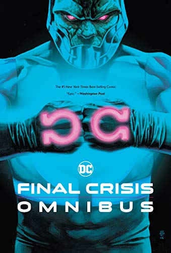 DC Comics’ “Final Crisis Omnibus” cover featuring a masked figure and logo.