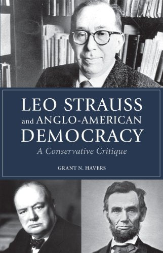 Book cover featuring portraits of Leo Strauss, Churchill, and Lincoln.