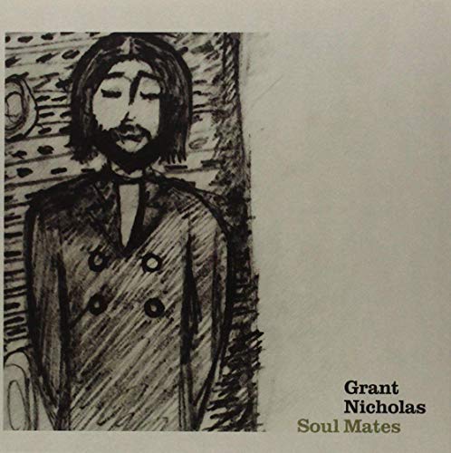 A sketch of a man on a vinyl record cover with text "Grant Nicholas Soul Mates".