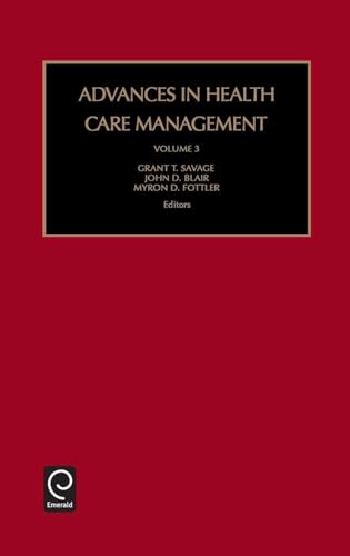 Red book cover with black title: "Advances in Health Care Management.