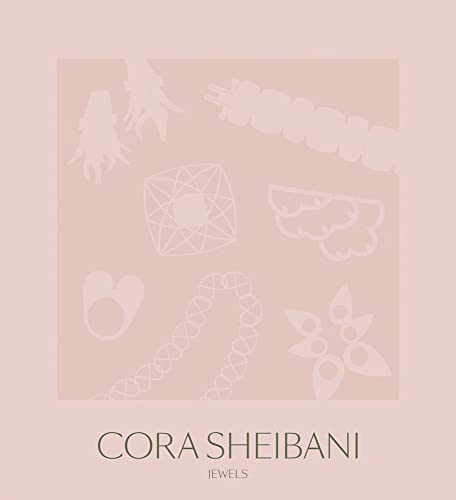 Book cover for "Cora Sheibani: Jewels" featuring abstract jewelry illustrations.