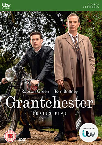 Grantchester Series 5 DVD cover featuring Robson Green and Tom Brittney.