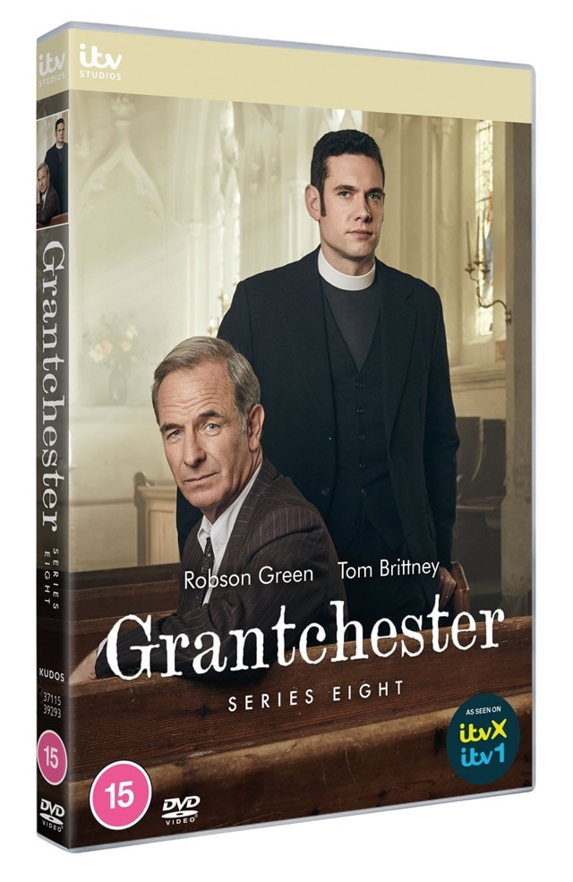 DVD cover for "Grantchester" Series 8, featuring Robson Green and Tom Brittney.