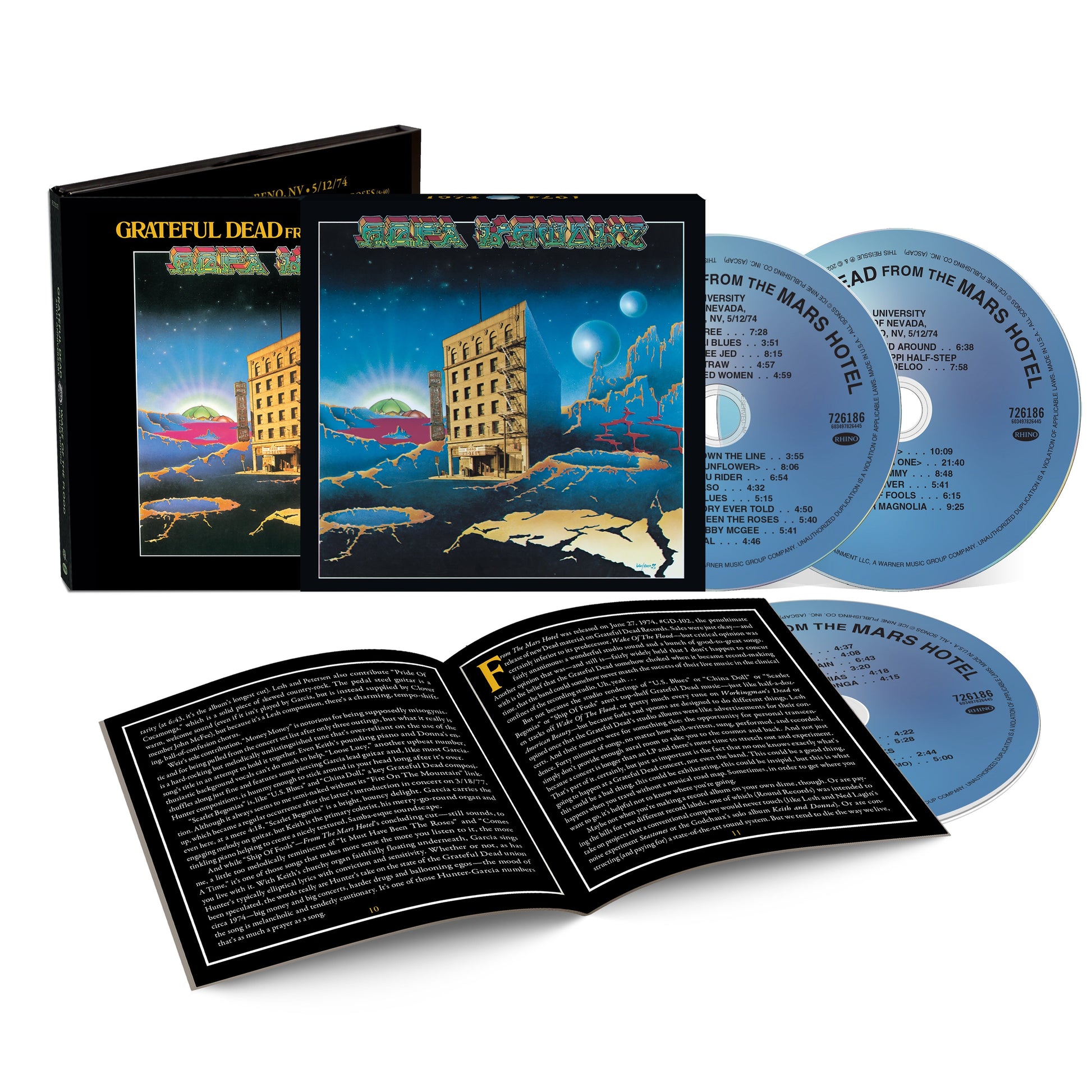 Grateful Dead "From The Mars Hotel" CD with colorful, abstract cover art.