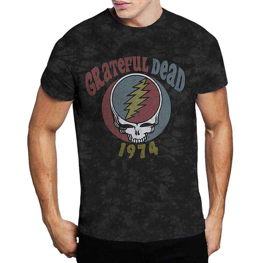 Tie-dye Grateful Dead t-shirt, 1974 design, extra large size.