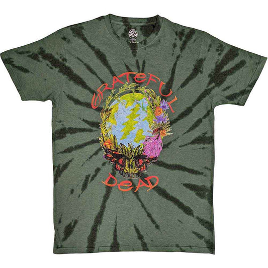 Grateful Dead t-shirt, forest scene graphic, washed effect, unisex style, size XX-Large.