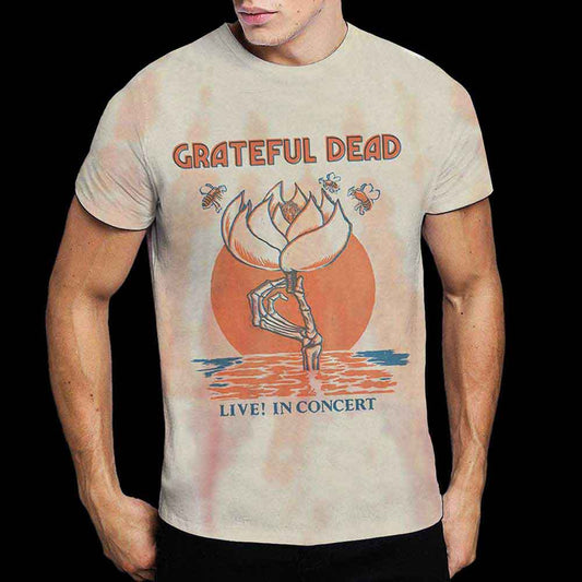Tie-dye Grateful Dead t-shirt featuring “Sugar Magnolia” artwork, size medium.
