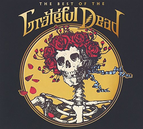 Grateful Dead album cover: skull with roses and skeletal hands.