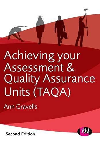 Book cover, likely blue, with text about TAQA assessment and quality assurance.