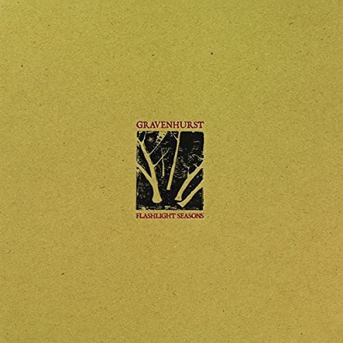 Gravenhurst album cover: yellow background with black and red tree illustration.