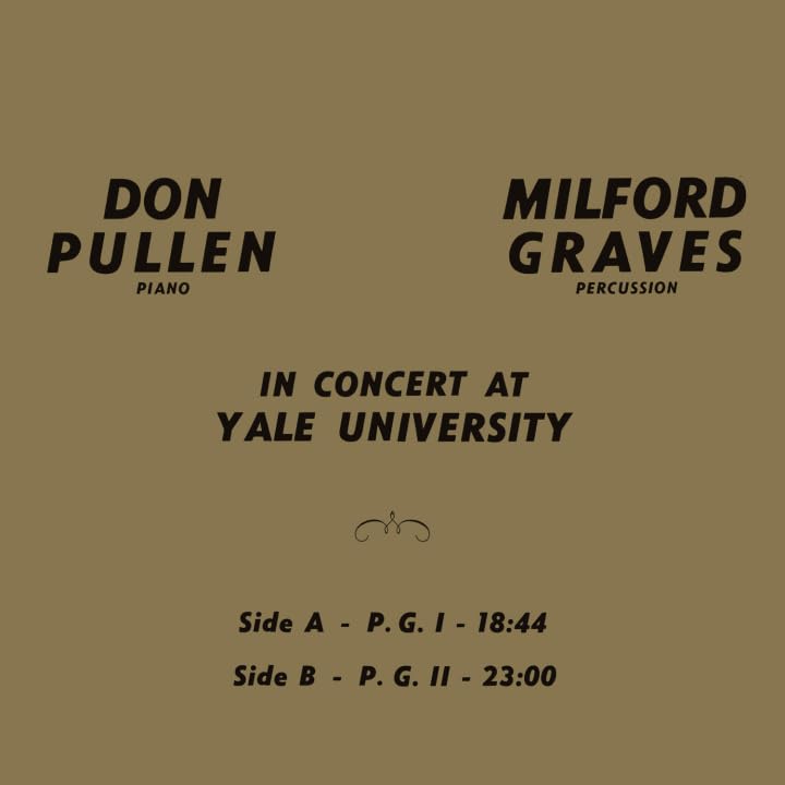 Vinyl record cover: Don Pullen and Milford Graves at Yale University.