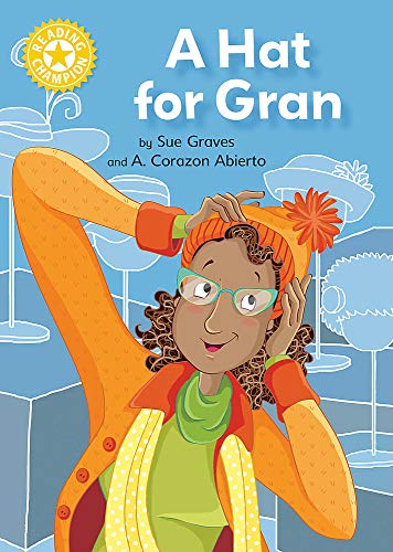 Book cover: girl with glasses adjusting an orange knit hat.