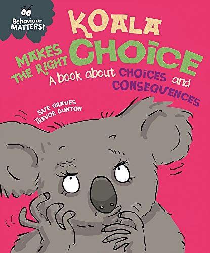 Book cover featuring a worried-looking cartoon koala with colorful text.
