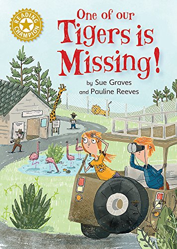 Children in a safari vehicle search for a missing tiger at a zoo.