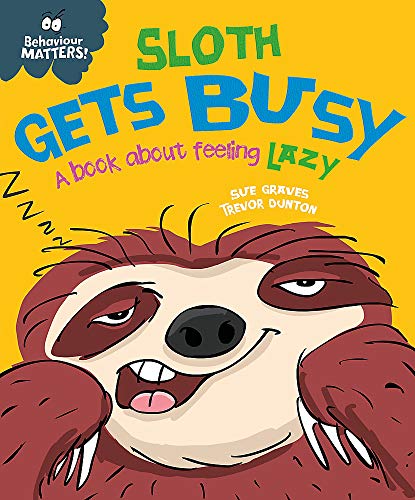 Book cover featuring a cartoon sloth with a sleepy expression.