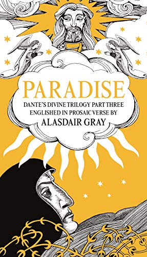 Book cover: “Paradise” by Dante, illustrated with angels and a face.