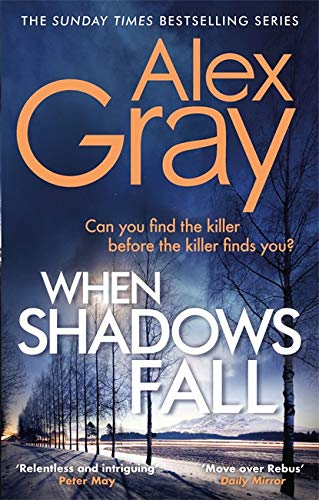 Book cover: dark forest scene with large orange and white text.