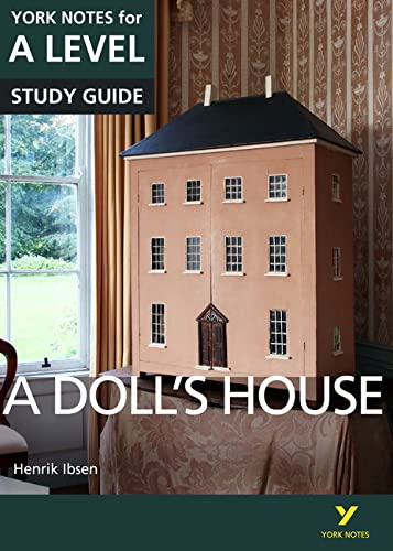 York Notes study guide for Ibsen’s “A Doll’s House” with dollhouse image.