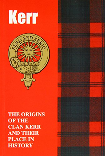 Red book cover with clan crest and tartan pattern, titled "Kerr.