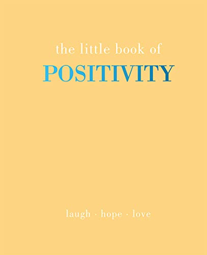 Yellow book cover with blue text reading "The Little Book of Positivity.