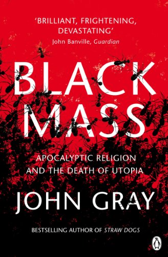 Book cover with white text on a red background featuring many black ants.
