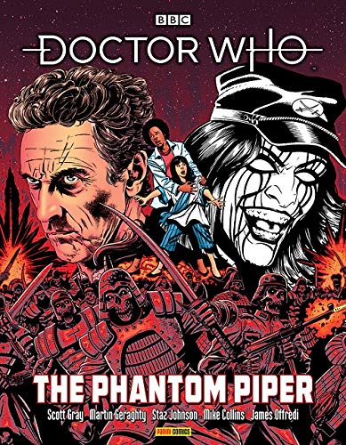 Doctor Who book cover featuring the Doctor, a piper, and soldiers.
