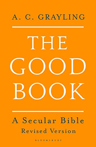 Orange book cover with white text: "The Good Book: A Secular Bible".