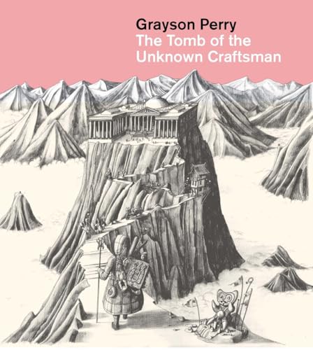 Book cover: detailed drawing of a classical building on a rocky peak.