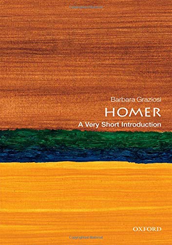 Book cover for Homer: A Very Short Introduction by Barbara Graziosi, published by Oxford.