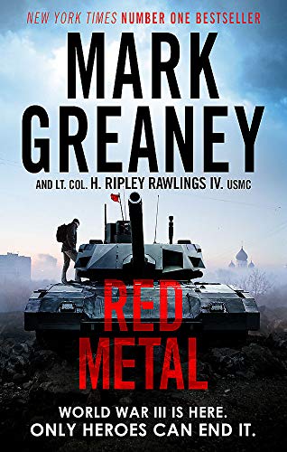 Book cover featuring a tank in a war zone with a soldier standing nearby.