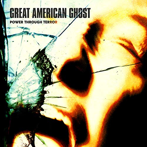 Album cover with a distorted, screaming face behind cracked glass and band text.