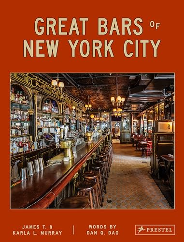 Book cover featuring a long, ornate wooden bar in a classic New York City pub.