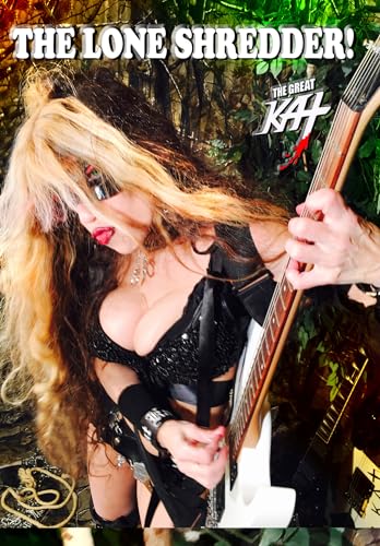 Woman with long blonde hair intensely playing an electric guitar.