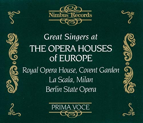 CD cover for "Great Singers at The Opera Houses of Europe.