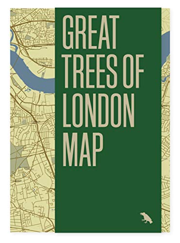 Map of London featuring illustrations of notable trees in a geographical layout.