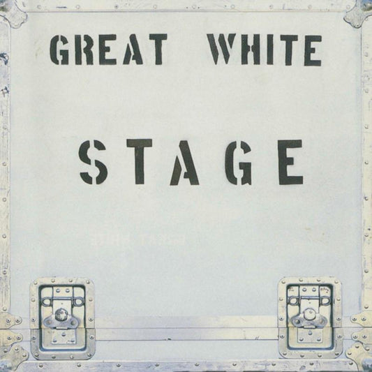 Great White - Stage" vinyl record album cover, textured silver case.