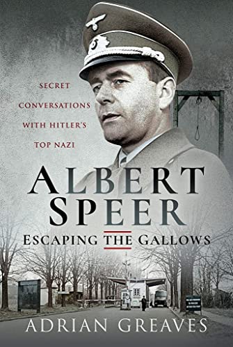 Book cover featuring Albert Speer in uniform, with a gallows in the background.