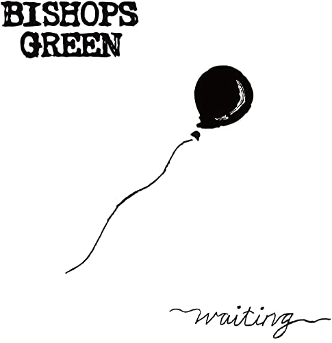 Bishops Green Waiting album cover featuring a black balloon on a white background.