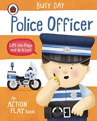 Children’s book cover featuring an illustrated police officer with a walkie-talkie.