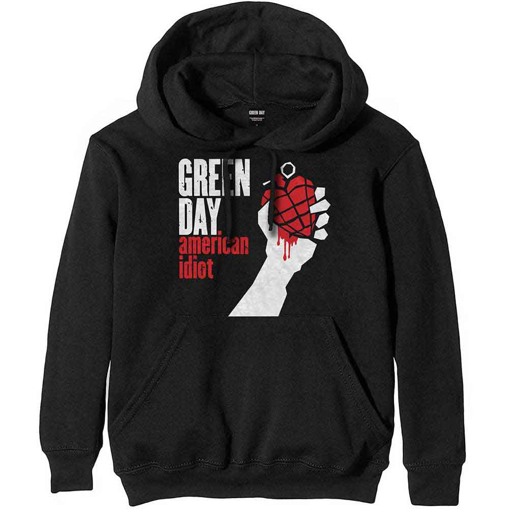 Green Day “American Idiot” album-themed pullover hoodie, unisex, size XXX-Large.