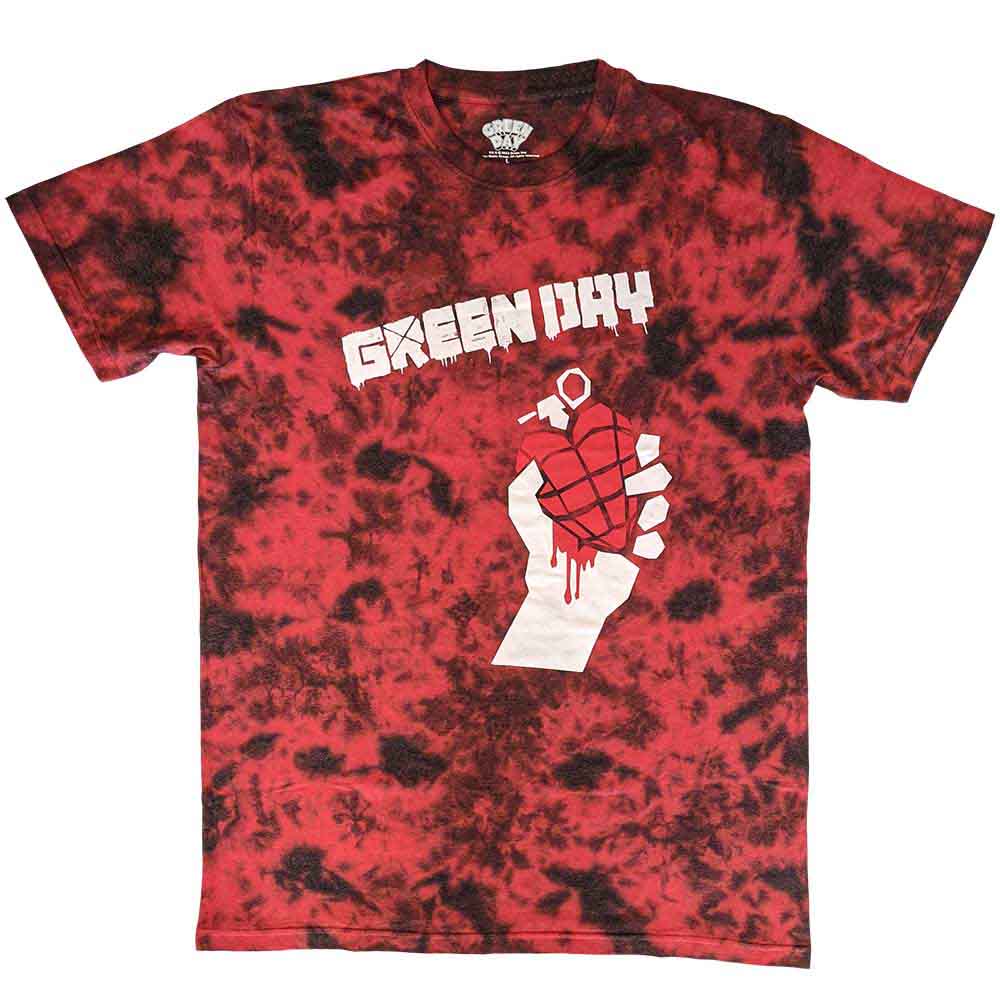 Green Day "American Idiot" t-shirt, small size, washed effect, unisex style.
