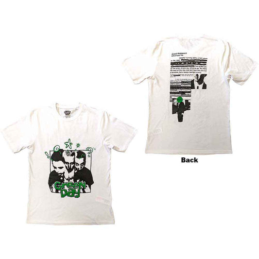 Black unisex t-shirt featuring Green Day Good Riddance graphic art on the back.