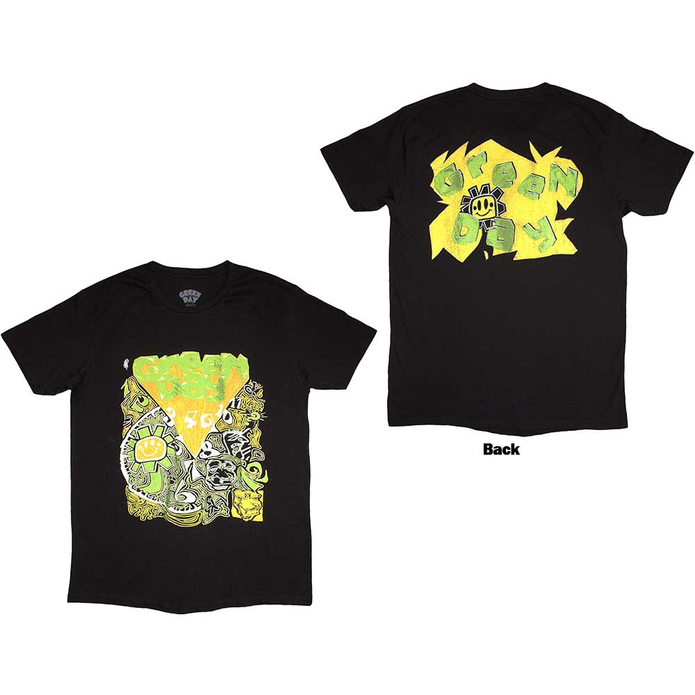Green Day t-shirt, small size, with a psychedelic Kerplunk album back print.