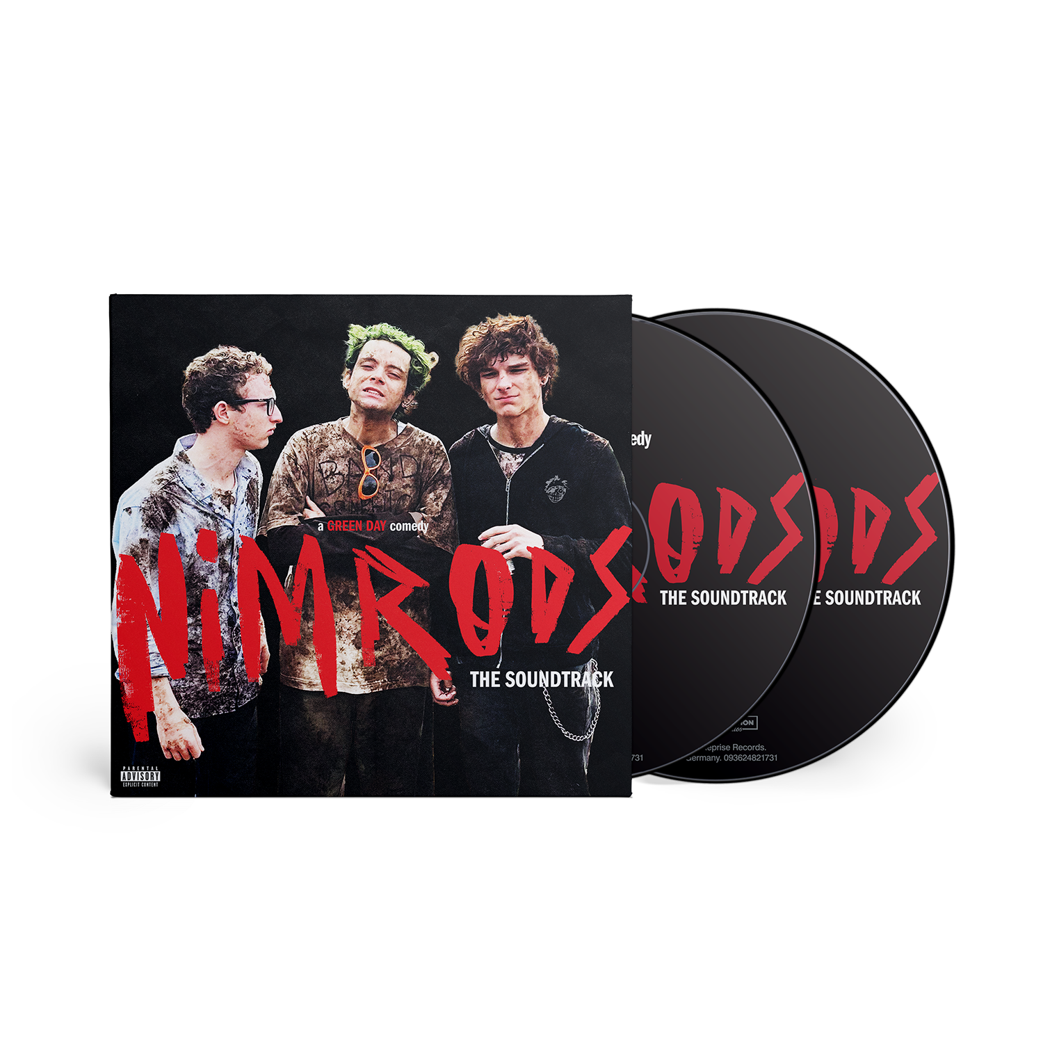 CD case for Green Day’s “Nimrods (OST)” with band members pictured.