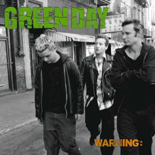 Green Day "Warning" album cover: three men walking on a city street.