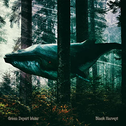 CD cover: a blue whale swims through a dark, misty forest.