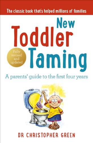 Book cover: "New Toddler Taming" with illustration of a toddler and toilet.